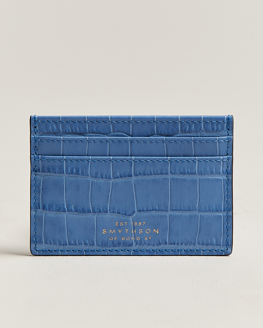 Herre | Punge | Smythson | Mara Flat Cardholder Nile Blue