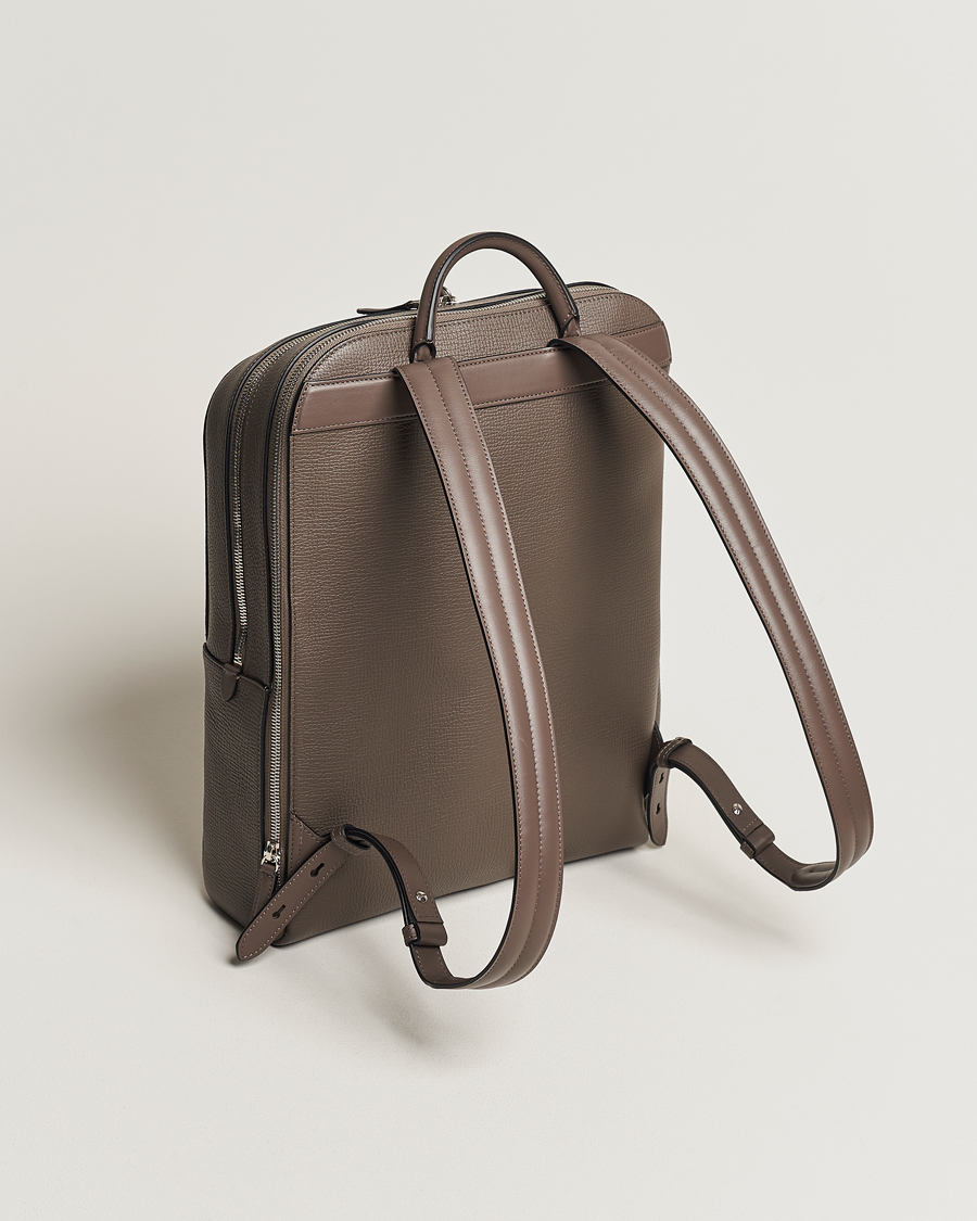 Herre | Smythson Ludlow Zip Around Backpack Dark Taupe | Smythson | Ludlow Zip Around Backpack Dark Taupe