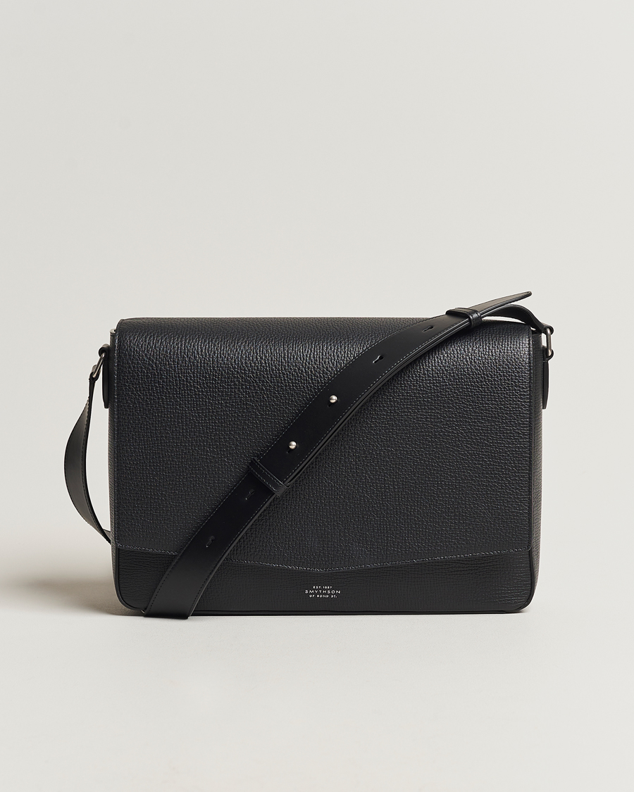 Herre | Smythson Ludlow Messenger Bag Black | Smythson | Ludlow Messenger Bag Black