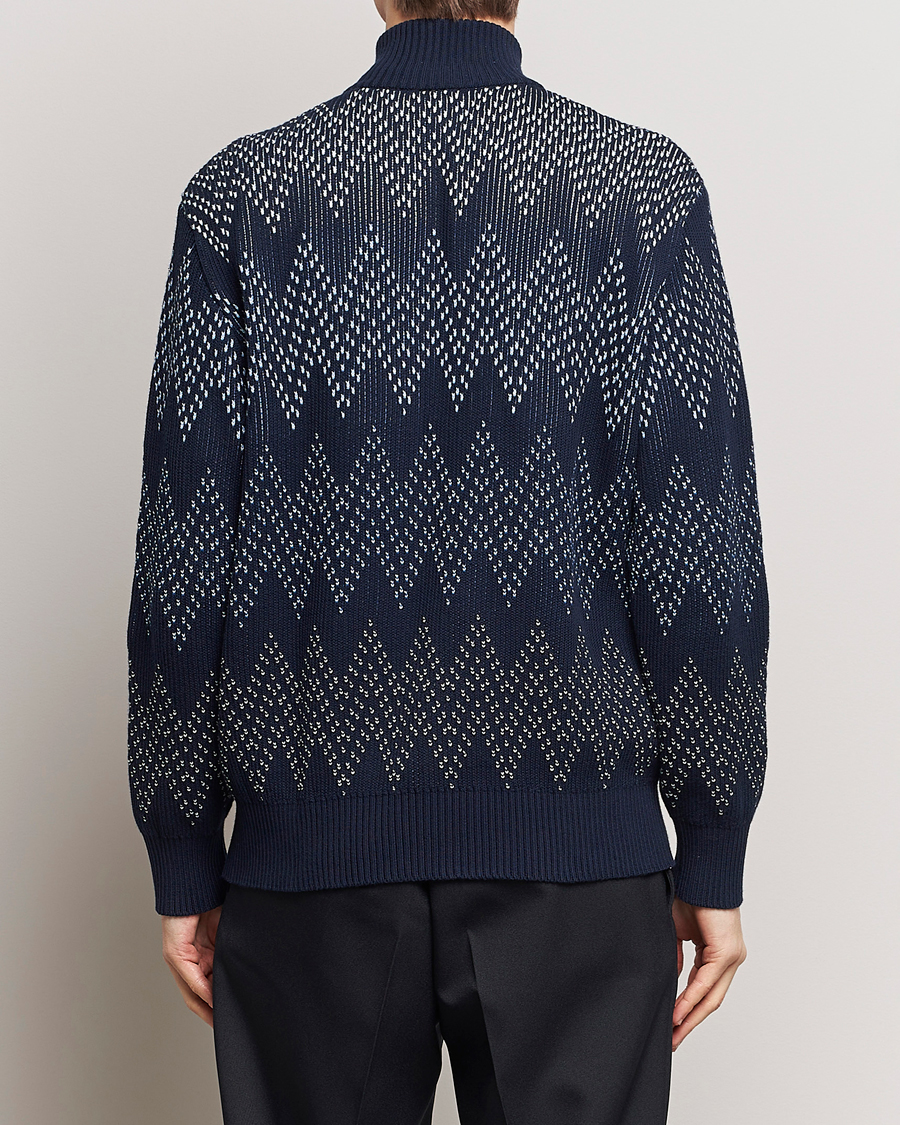 Herre | Trøjer | Missoni | Chevron Full Zip Cardigan Jacket Navy