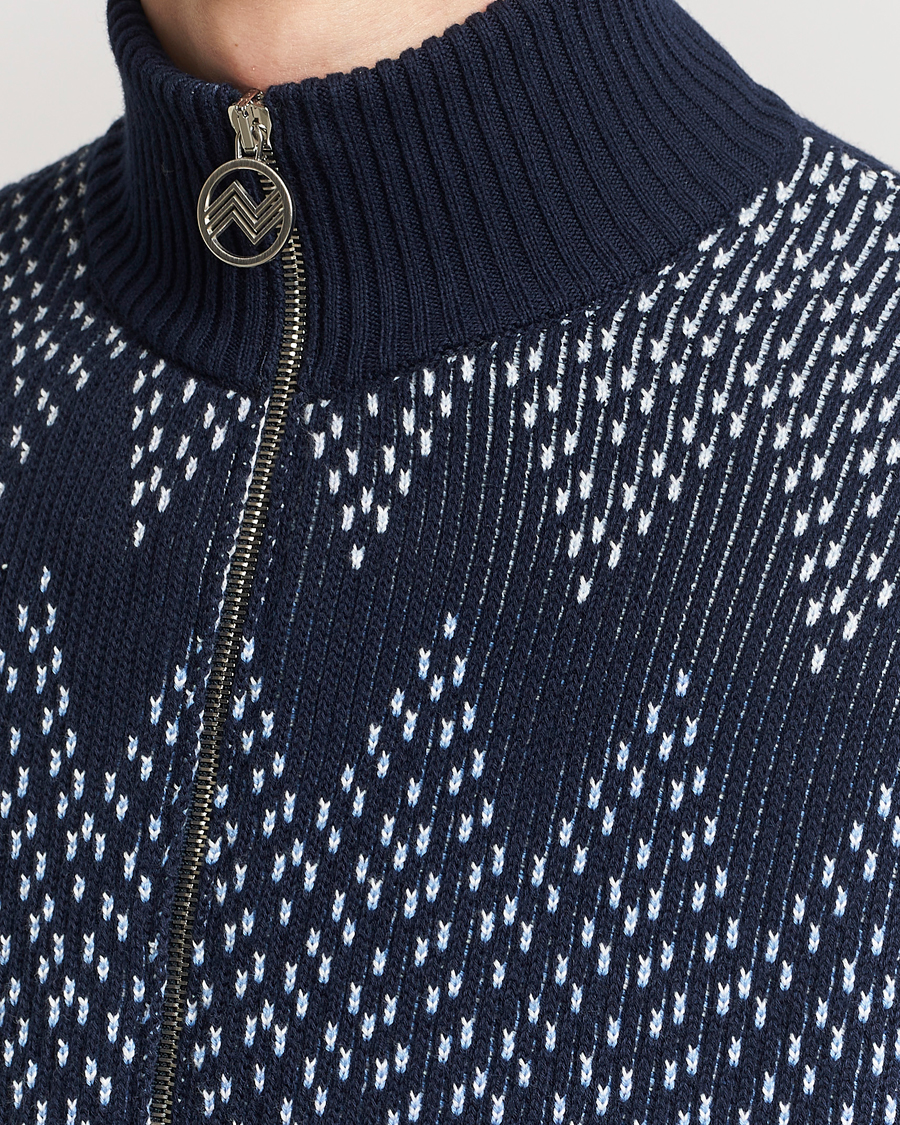 Herre | Trøjer | Missoni | Chevron Full Zip Cardigan Jacket Navy