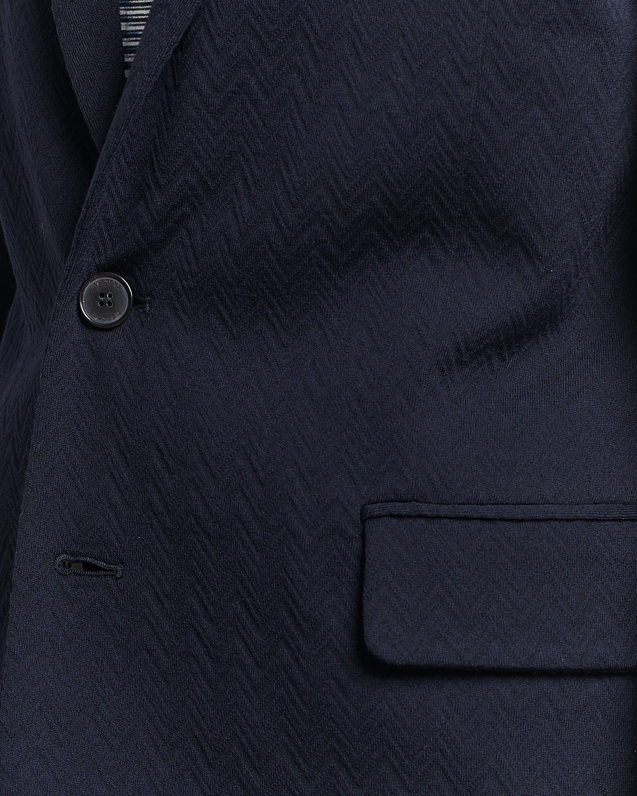 Herre | Blazere & jakker | Missoni | Chevron Wool Blazer Navy