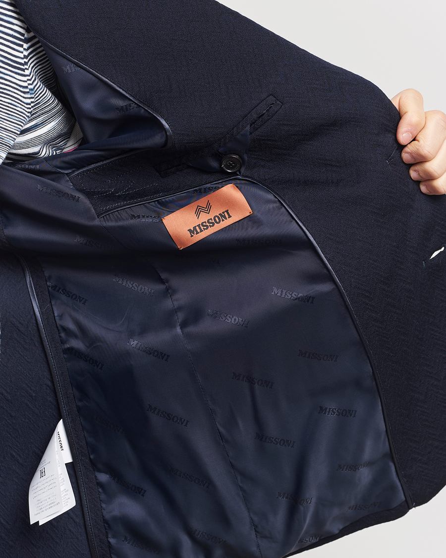Herre | Blazere & jakker | Missoni | Chevron Wool Blazer Navy