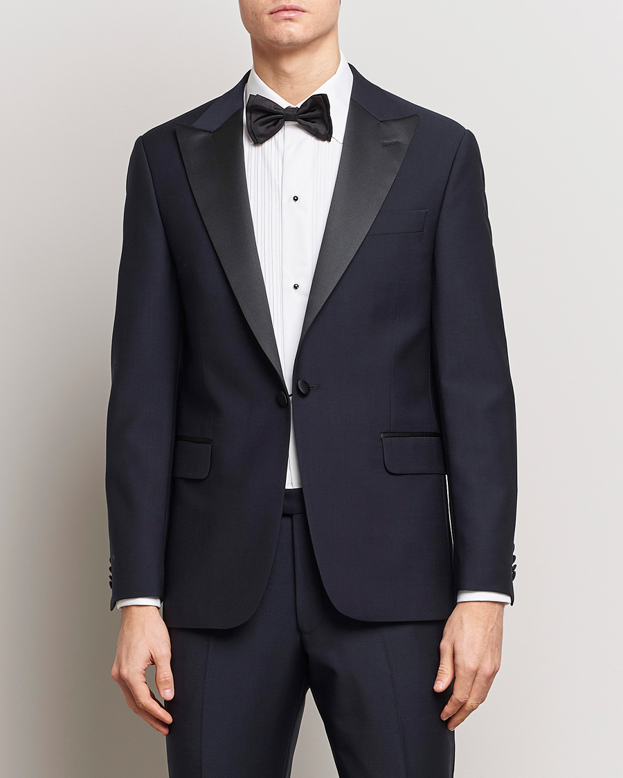 Herre | Smokingjakker | Oscar Jacobson | Frampton Wool Tuxedo Blazer Navy