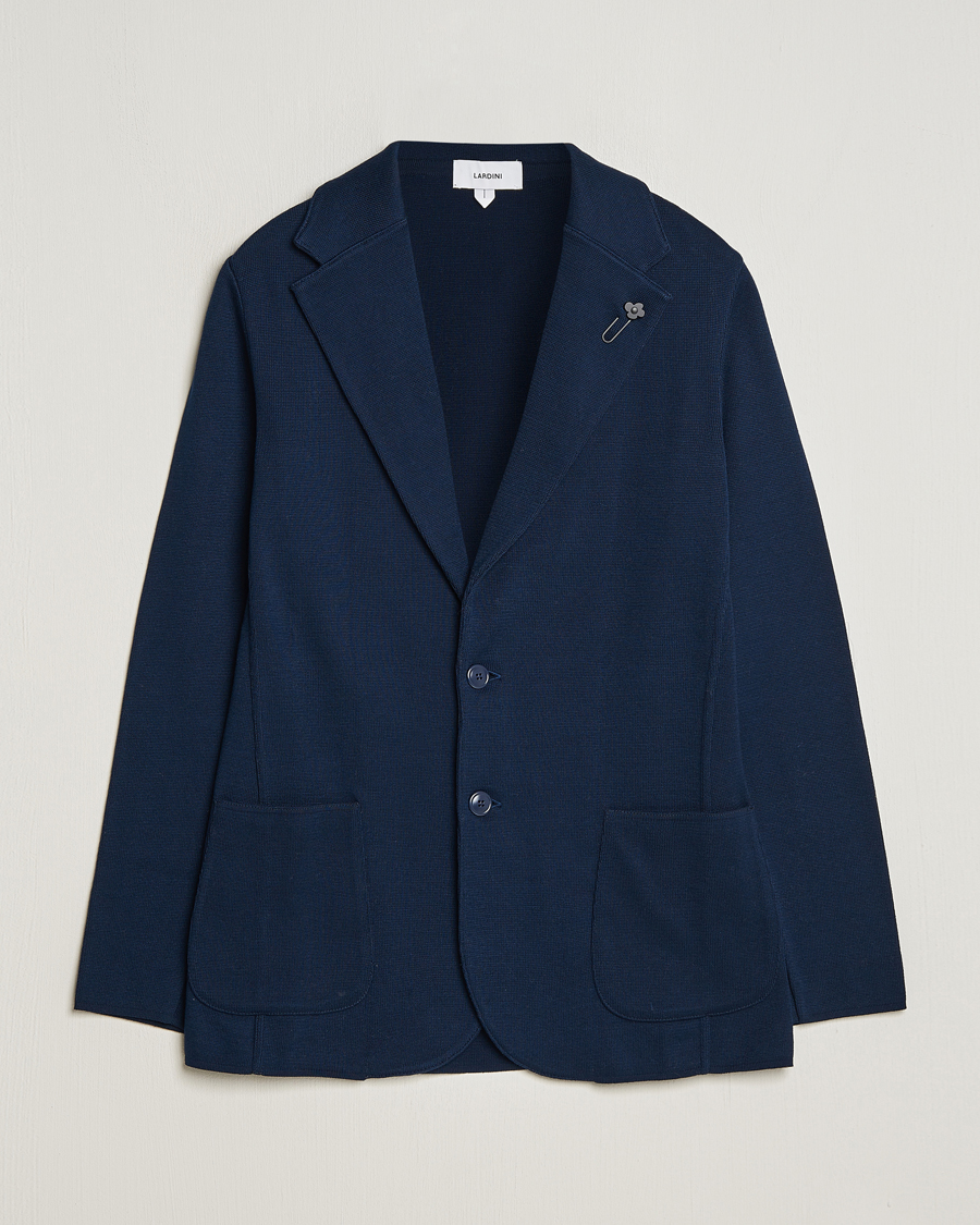 Herre | Blazere & jakker | Lardini | Knitted Cotton Blazer Navy