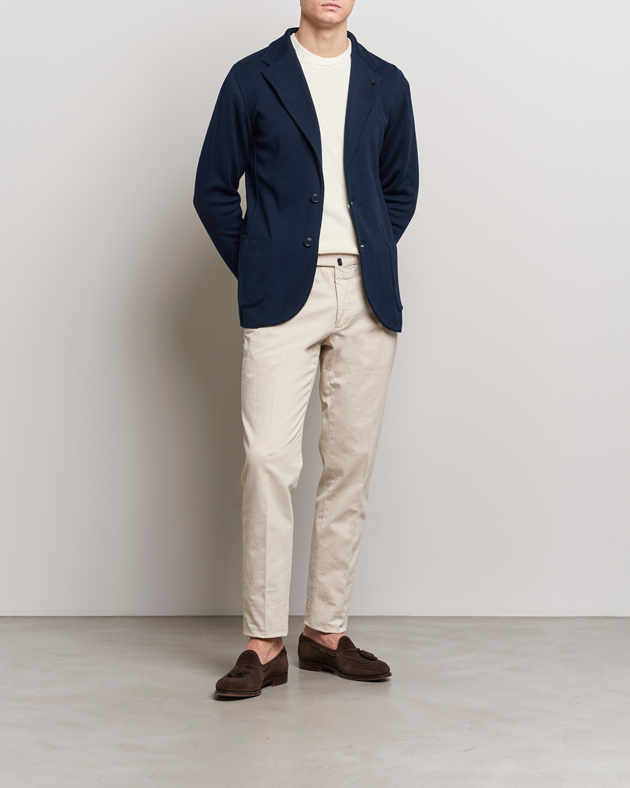Herre | Blazere & jakker | Lardini | Knitted Cotton Blazer Navy