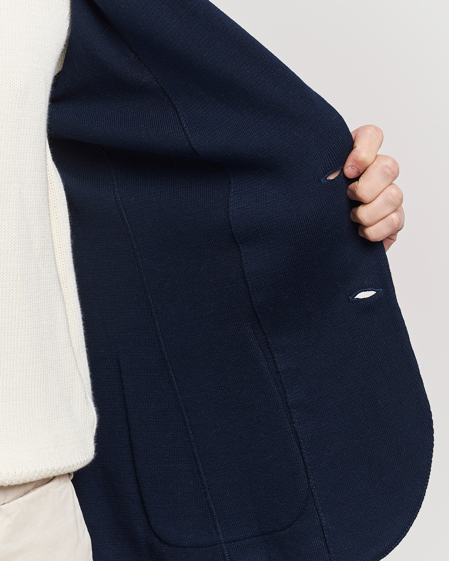 Herre | Blazere & jakker | Lardini | Knitted Cotton Blazer Navy