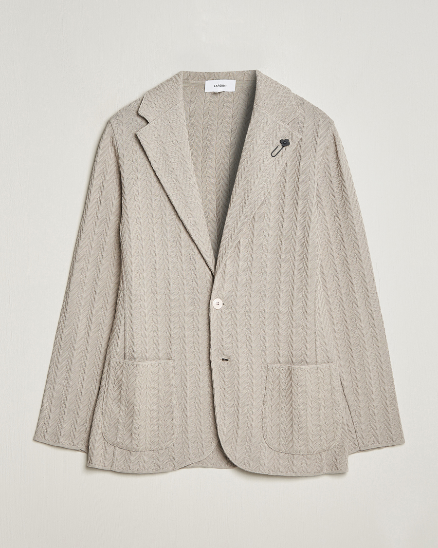 Herre | Blazere & jakker | Lardini | Knitted Structure Cotton Blazer Beige