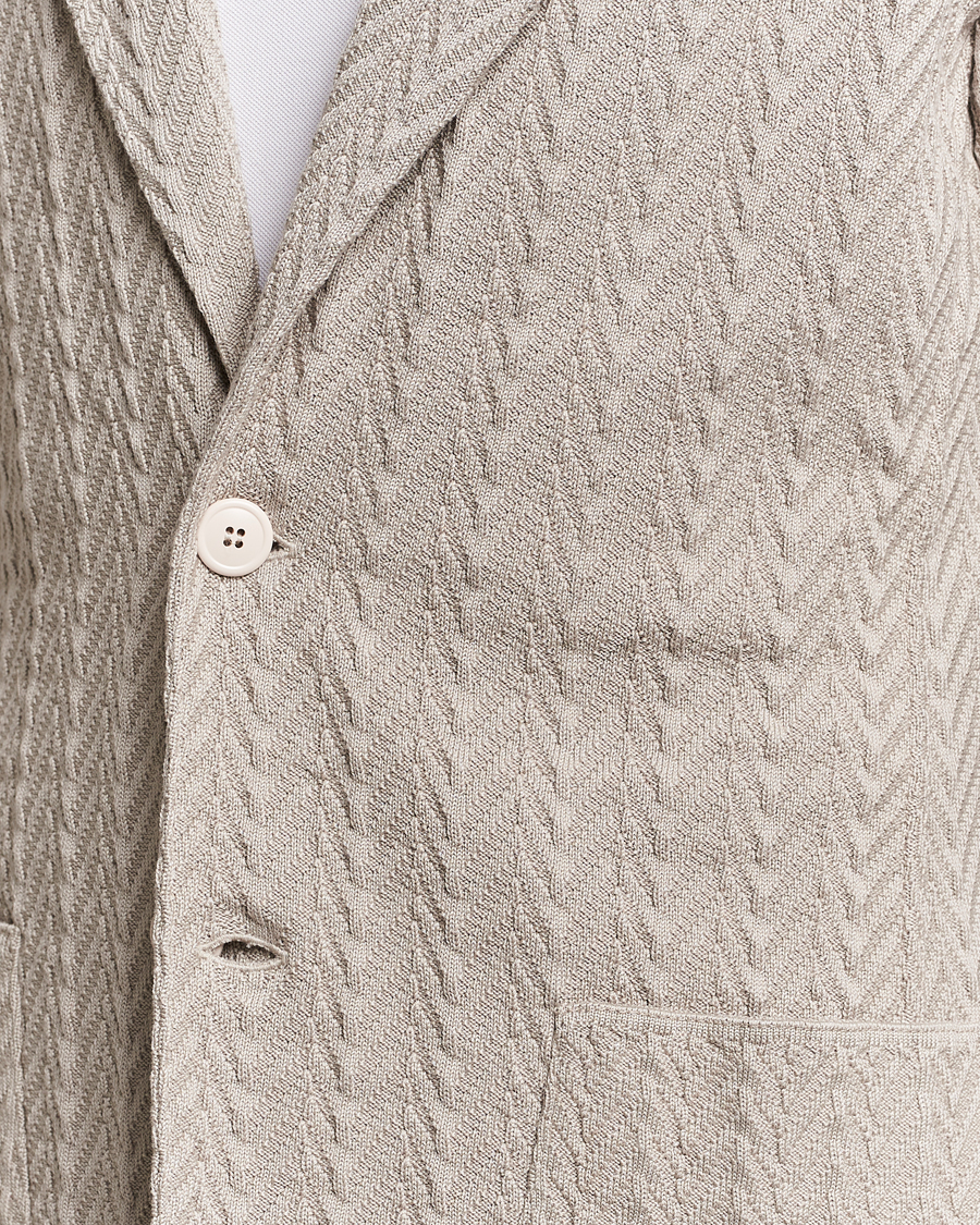 Herre | Blazere & jakker | Lardini | Knitted Structure Cotton Blazer Beige