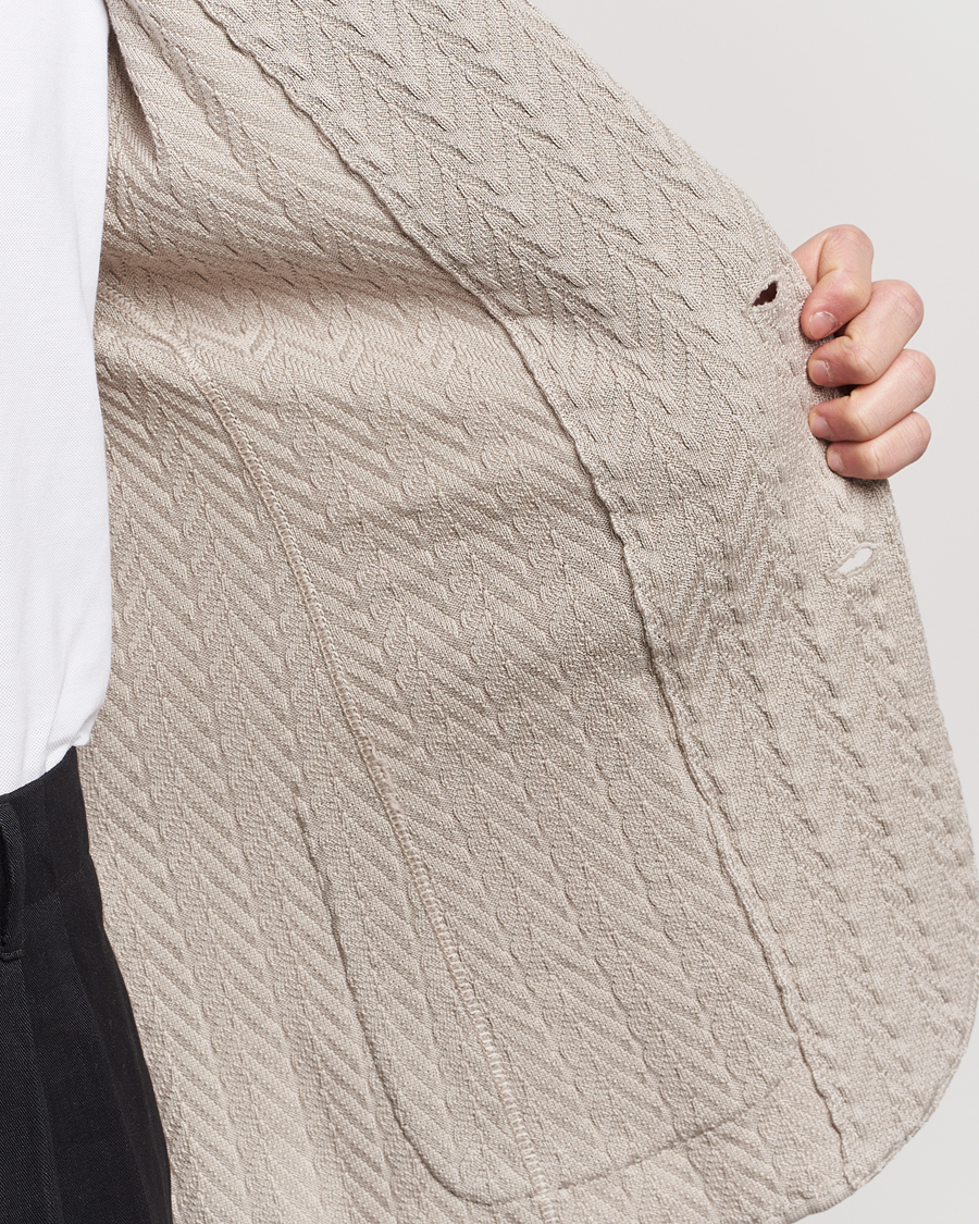 Herre | Blazere & jakker | Lardini | Knitted Structure Cotton Blazer Beige