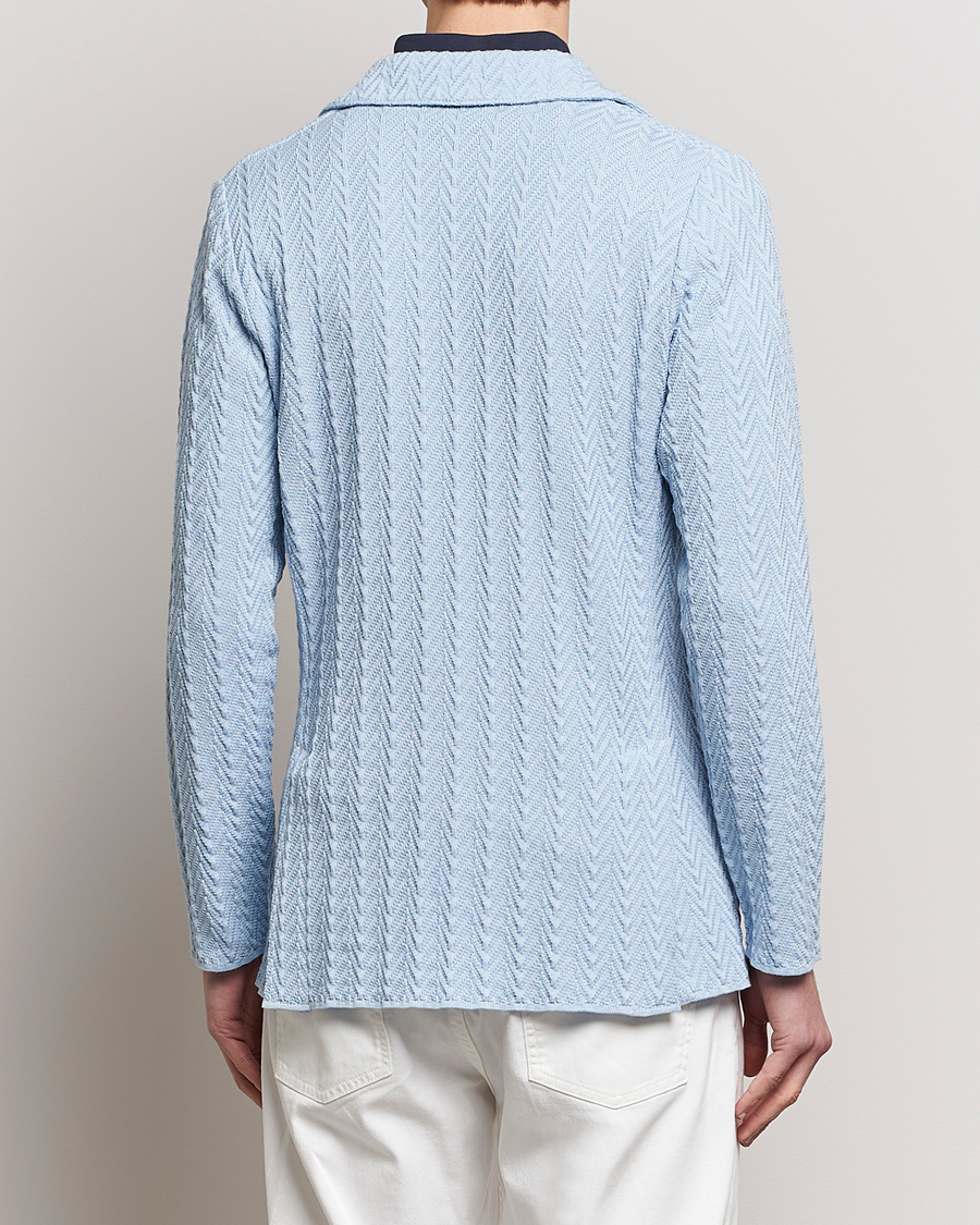 Herre | Blazere & jakker | Lardini | Knitted Structure Cotton Blazer Light Blue