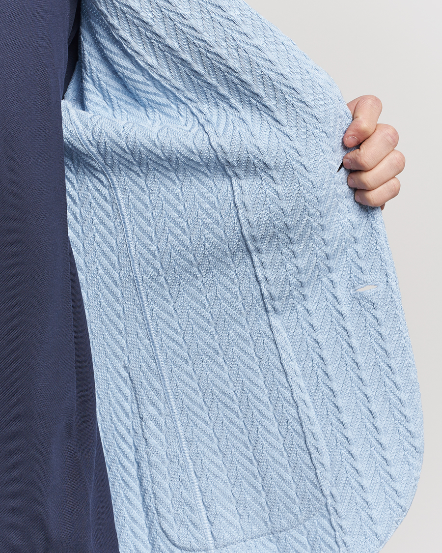 Herre | Blazere & jakker | Lardini | Knitted Structure Cotton Blazer Light Blue