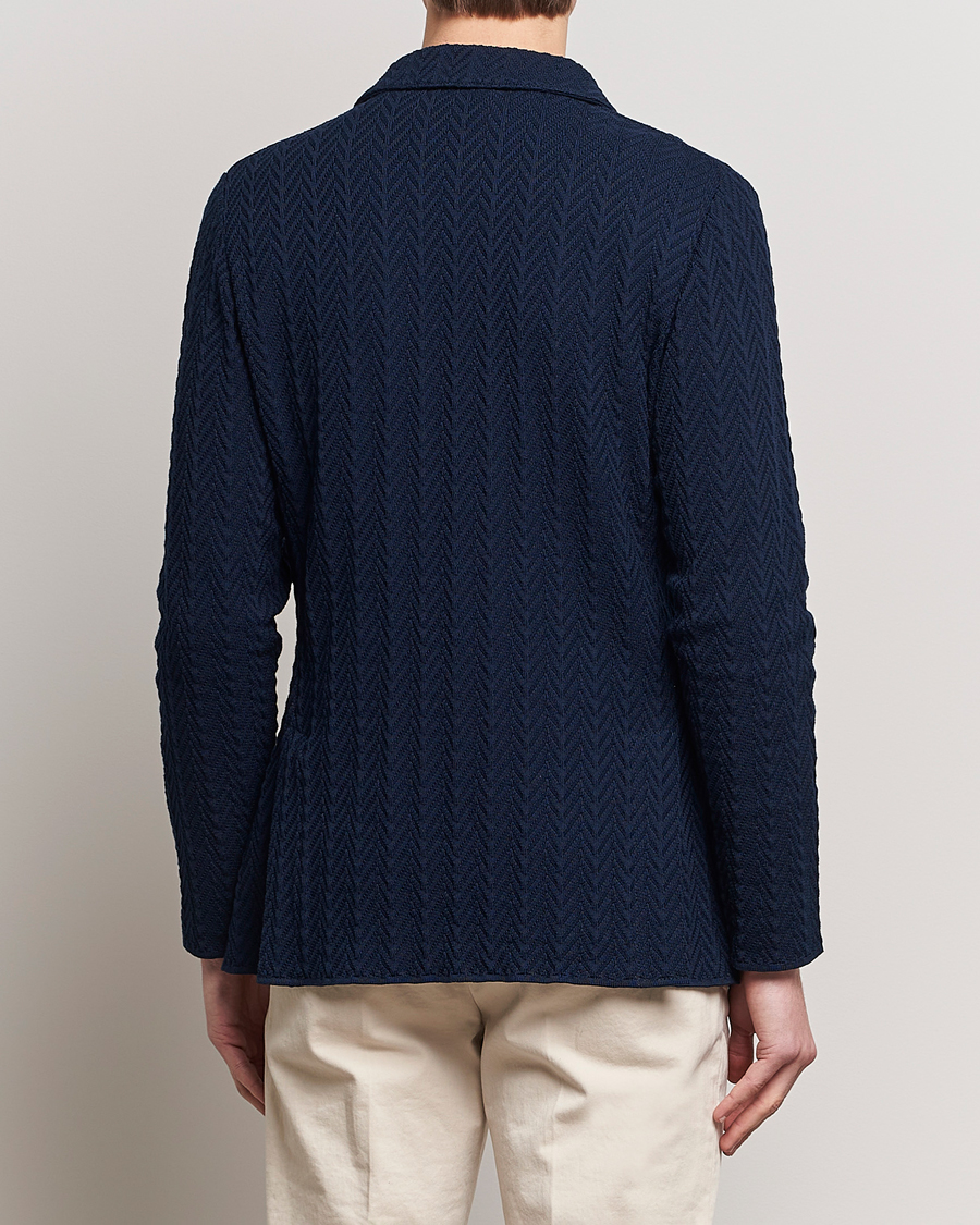 Herre | Blazere & jakker | Lardini | Knitted Structure Cotton Blazer Navy