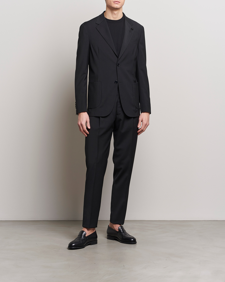 Herre | Todelte jakkesæt | Lardini | Travellers Soft Wool Suit Black