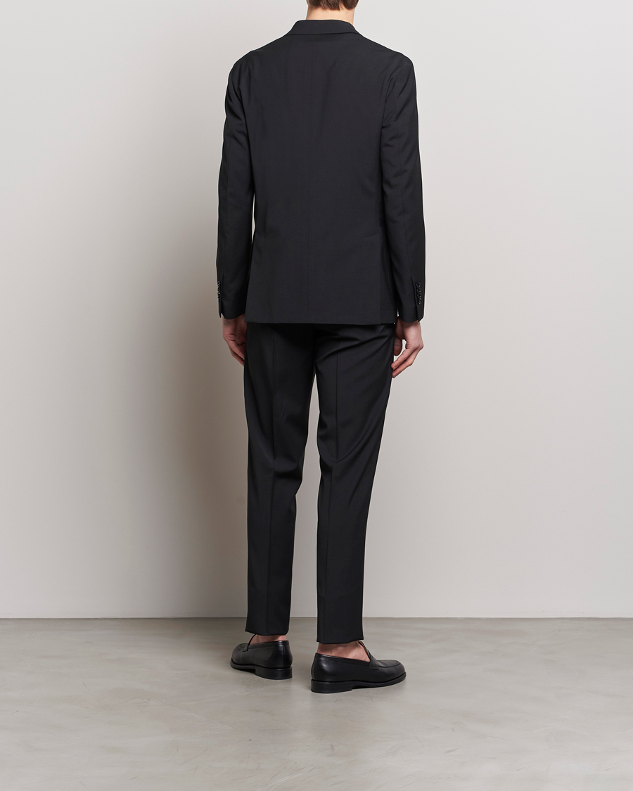 Herre | Italian Department | Lardini | Travellers Soft Wool Suit Black