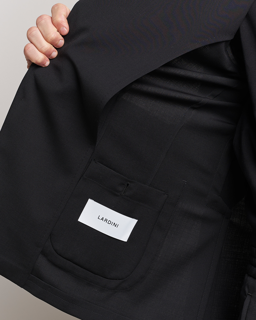 Herre | Jakkesæt | Lardini | Travellers Soft Wool Suit Black