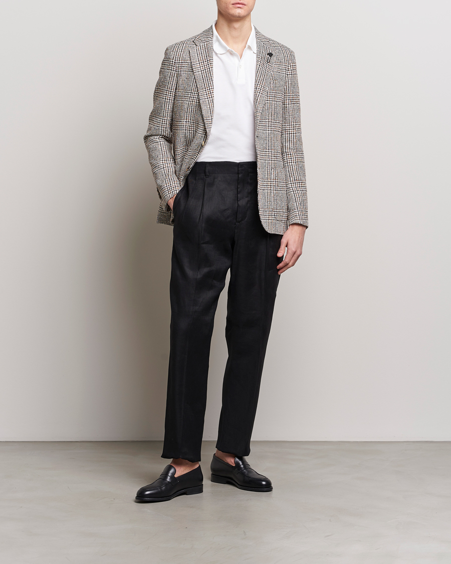 Herre | Blazere & jakker | Lardini | Checked Linen Blazer Brown