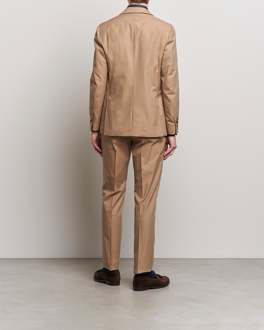 Herre | Jakkesæt | Lardini | Solaro Cotton Suit Light Brown