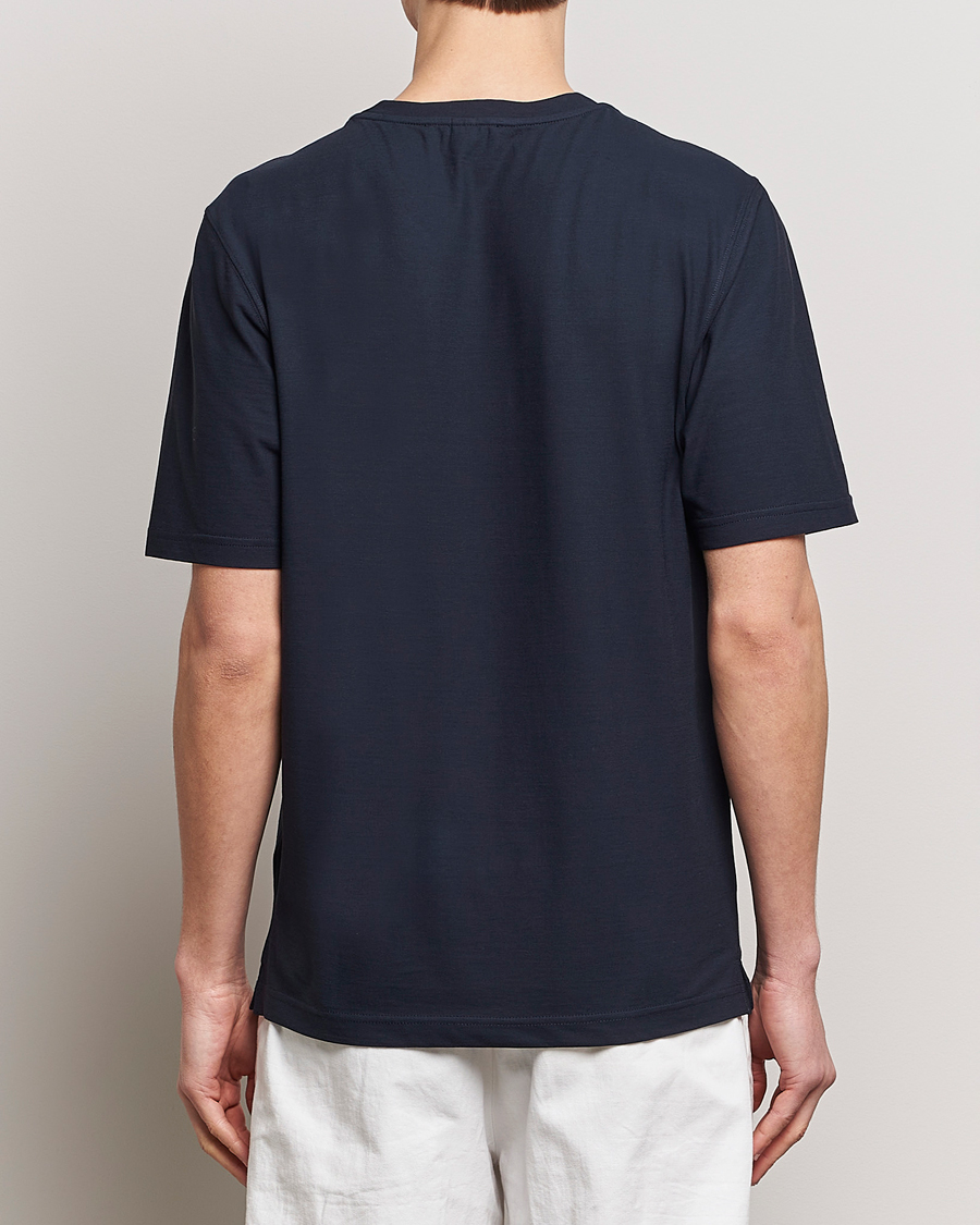 Herre | T-Shirts | Lardini | Ice Cotton T-Shirt Navy