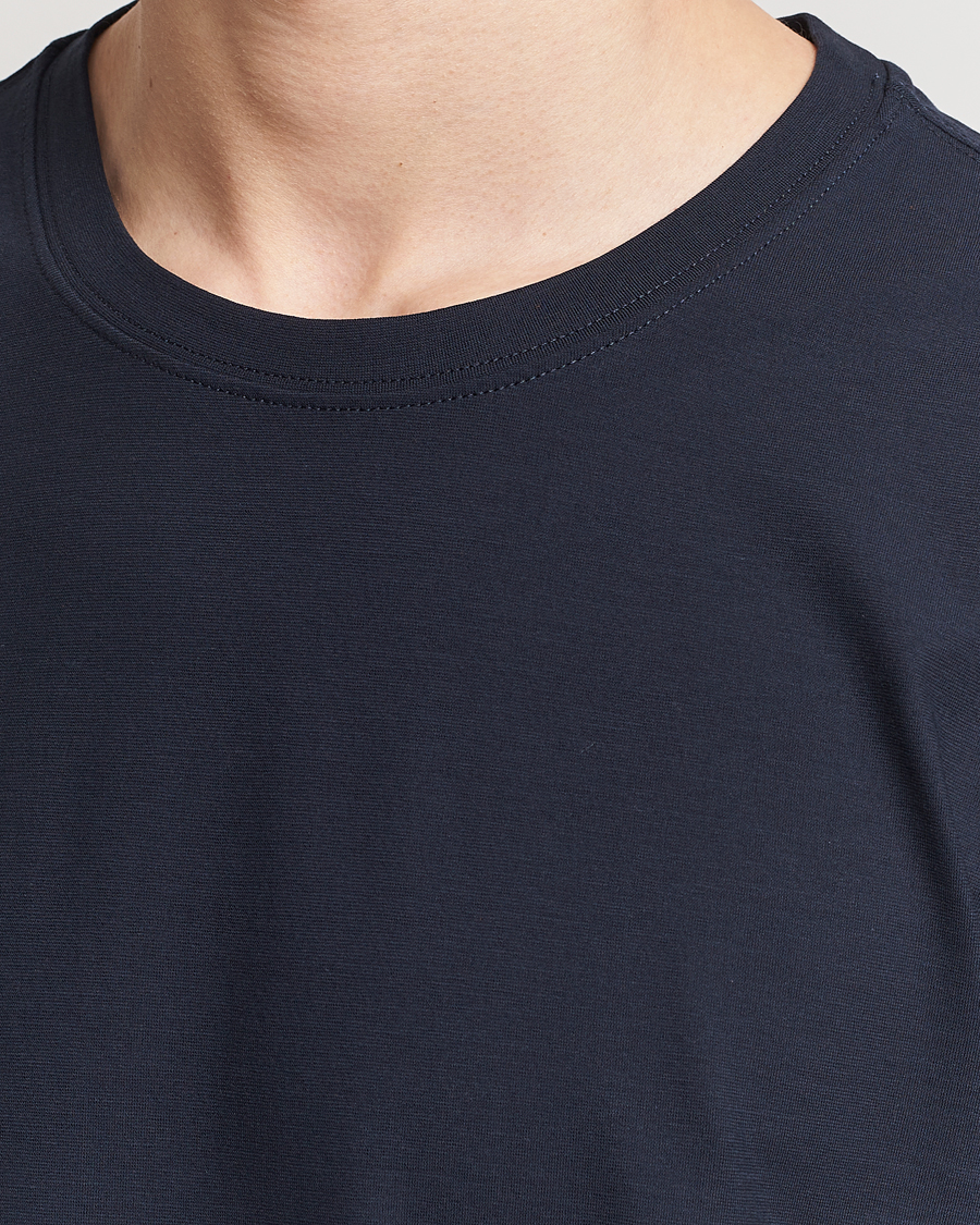 Herre | T-Shirts | Lardini | Ice Cotton T-Shirt Navy