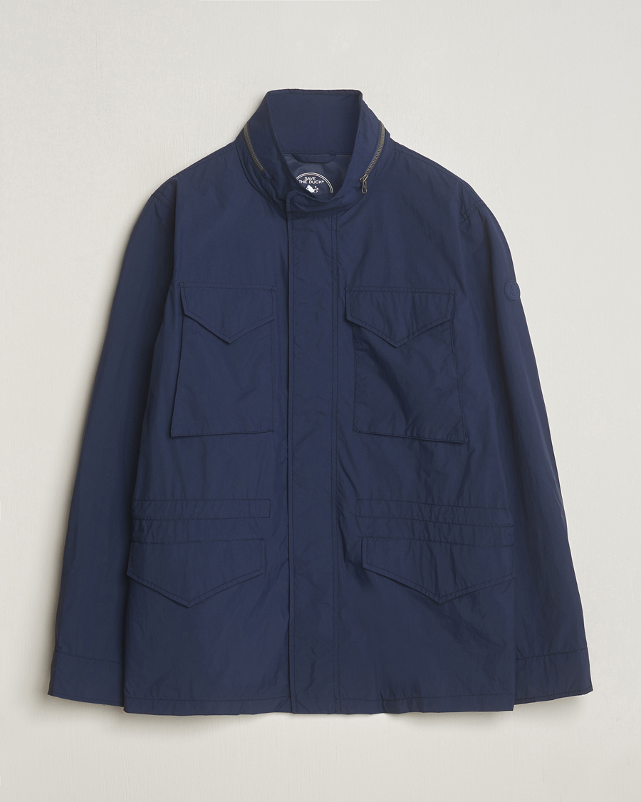 Herre | Jakker | Save The Duck | Mako Water Repellent Nylon Field Jacket Navy Blue
