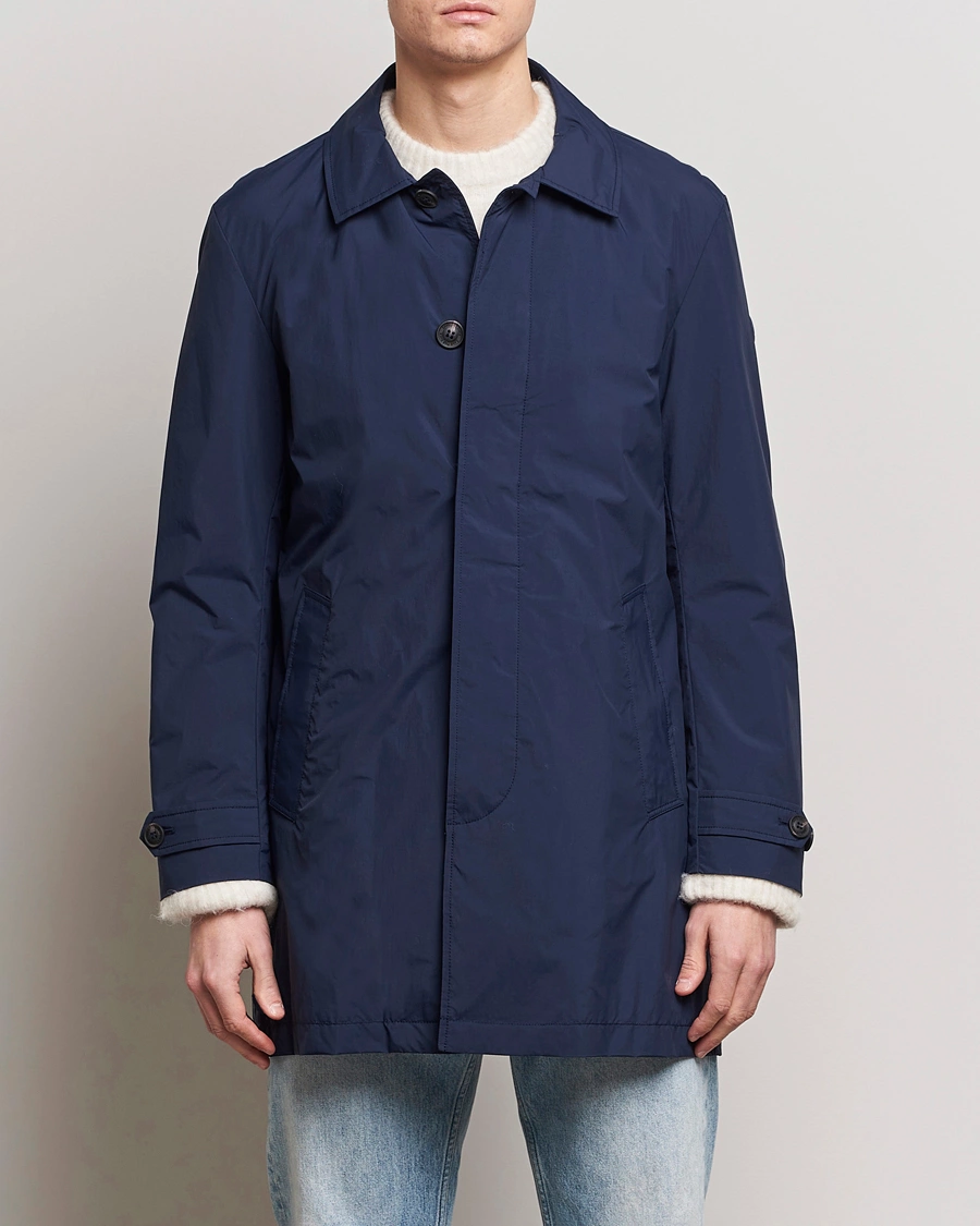 Herre | Business & Beyond | Save The Duck | Rhys Water Repellent Nylon Coat Navy Blue