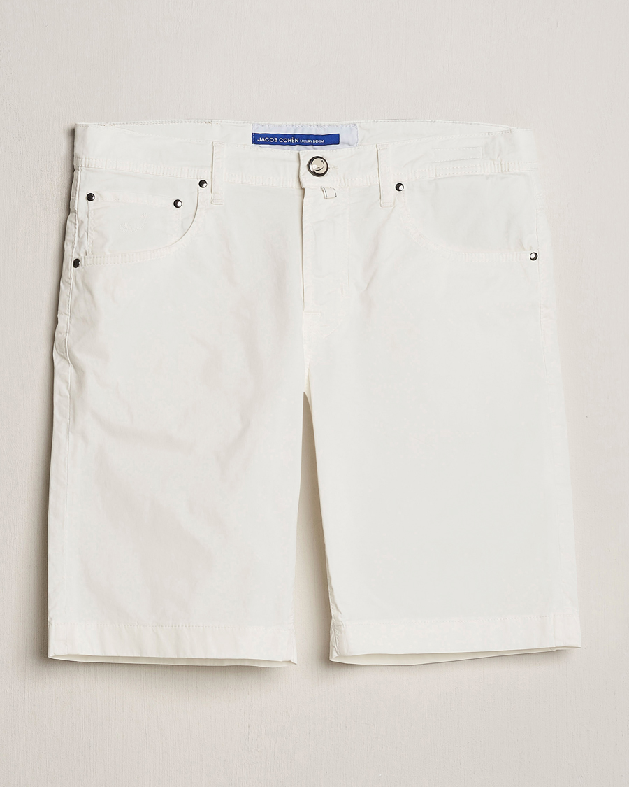 Herre | Shorts | Jacob Cohën | Nicolas Cotton Gabardine Shorts White