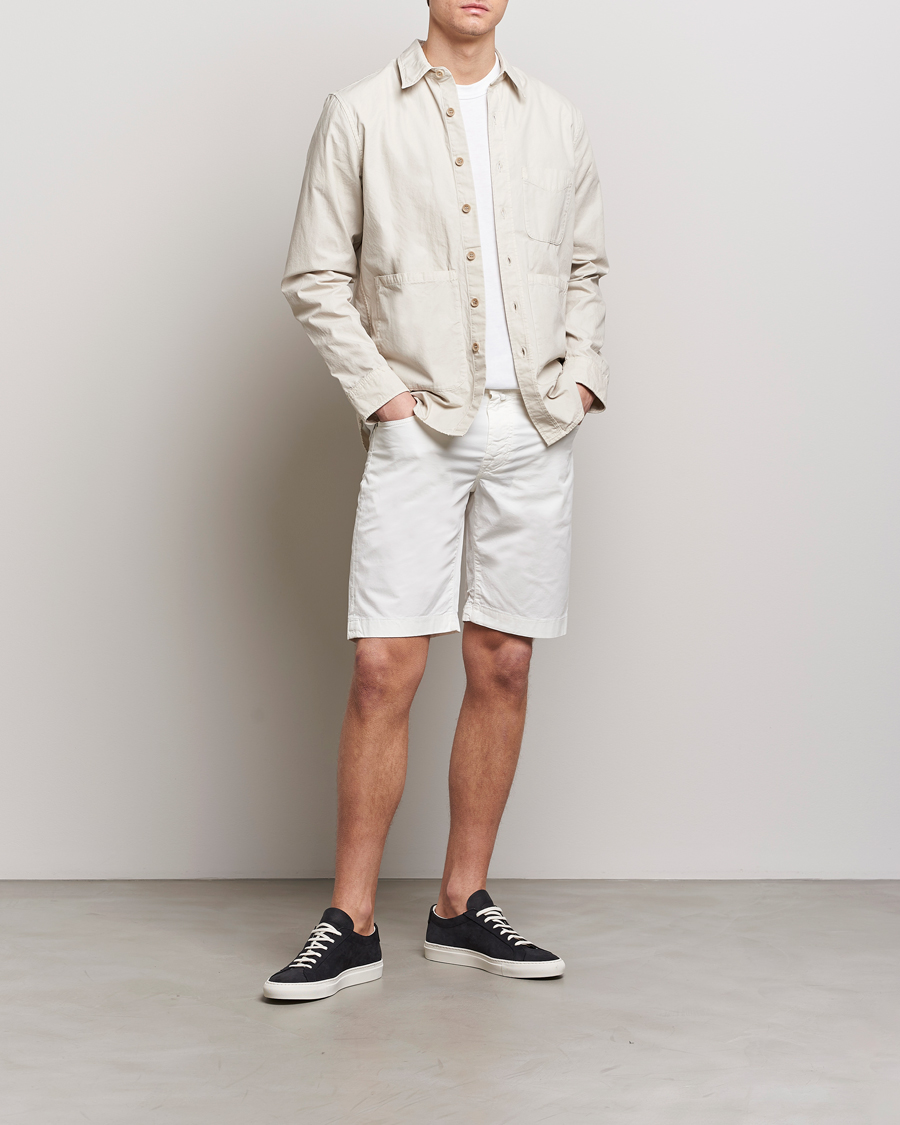 Herre | Shorts | Jacob Cohën | Nicolas Cotton Gabardine Shorts White