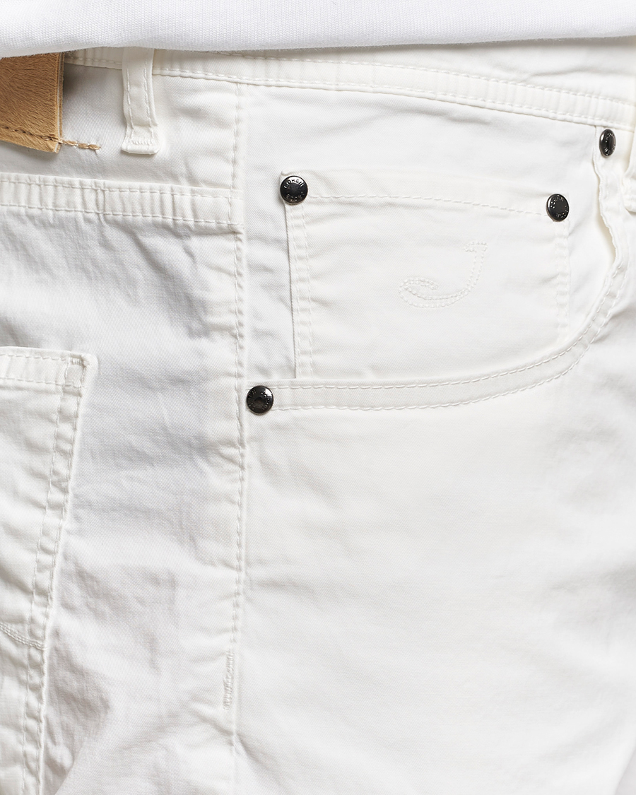Herre | Shorts | Jacob Cohën | Nicolas Cotton Gabardine Shorts White