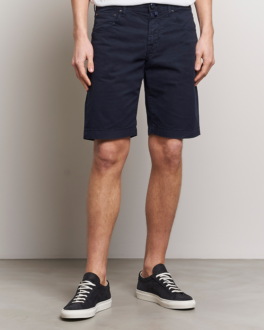 Herre | Afdelinger | Jacob Cohën | Nicolas Cotton Gabardine Shorts Navy