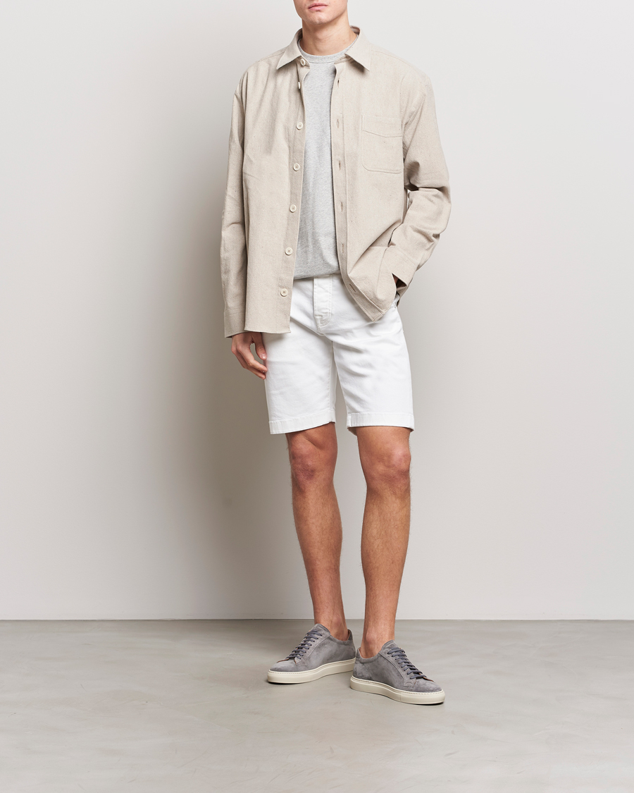 Herre | Shorts | Jacob Cohën | Lou Stretch Denim Shorts White