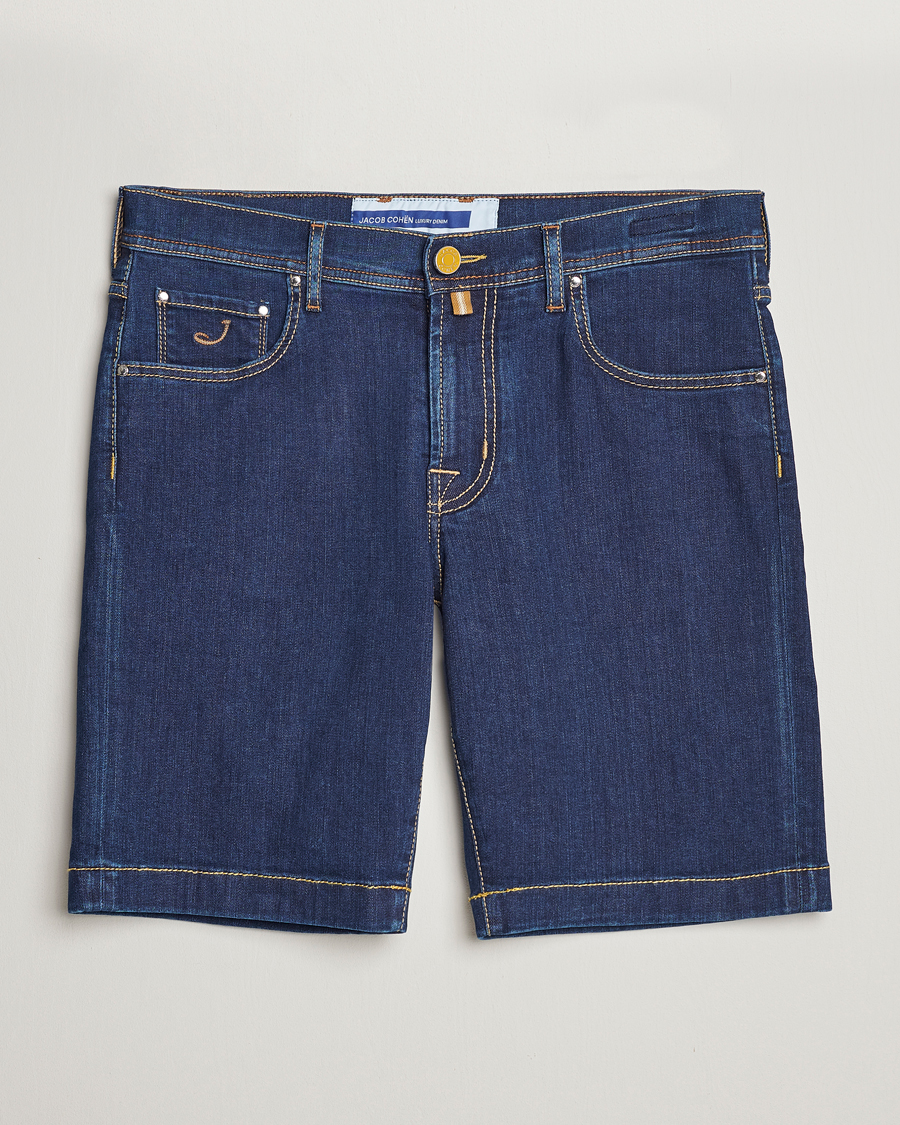 Herre | Shorts | Jacob Cohën | Nicolas Stretch Denim Shorts Dark Blue