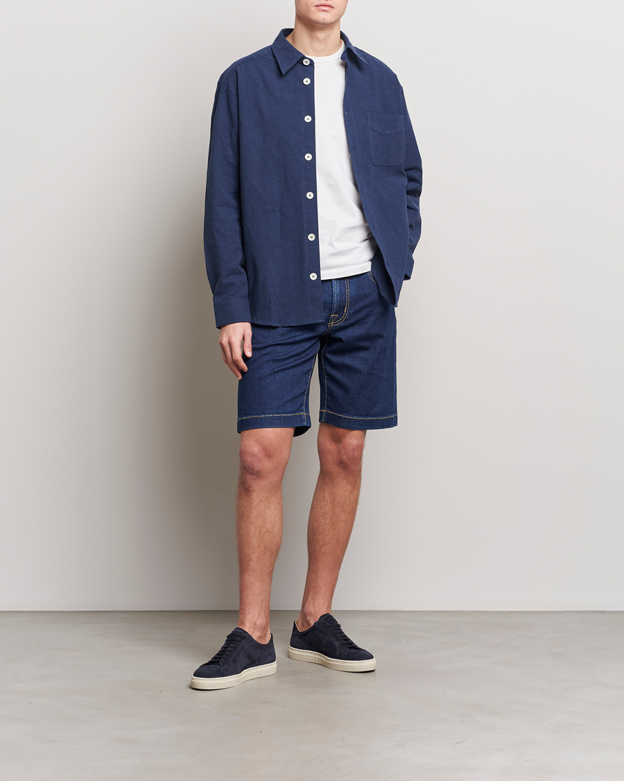 Herre | Shorts | Jacob Cohën | Nicolas Stretch Denim Shorts Dark Blue