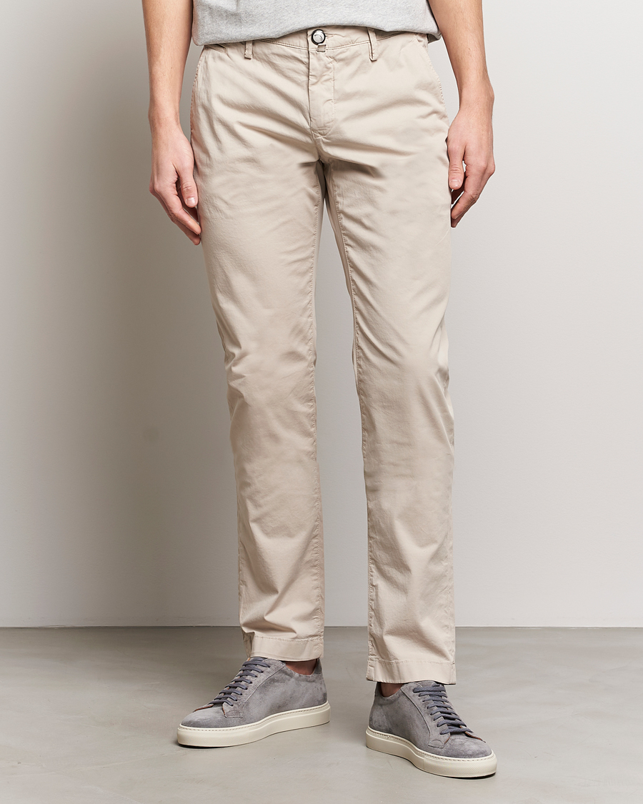 Herre | Tøj | Jacob Cohën | Bobby Cotton Gabardine Chinos Beige