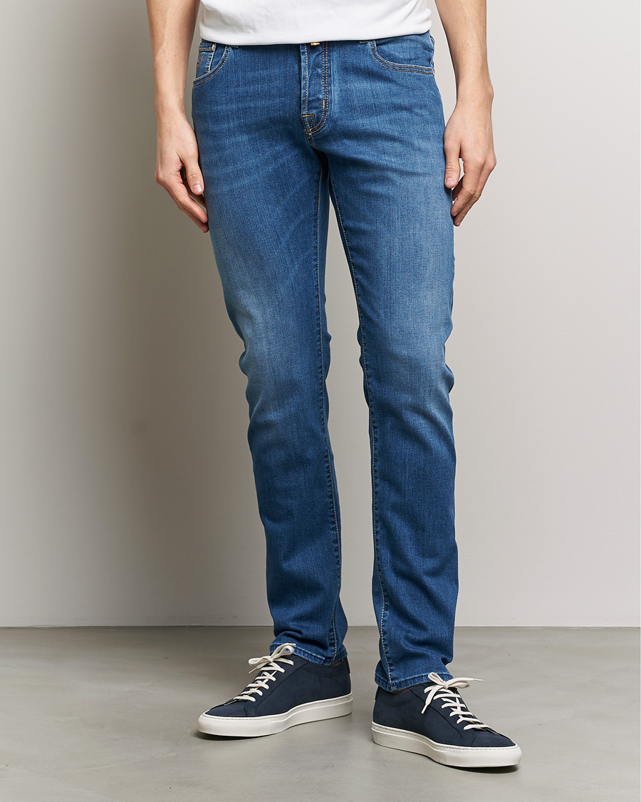 Herre | Slim fit | Jacob Cohën | Nick Slim Fit Stretch Jeans Mid Blue