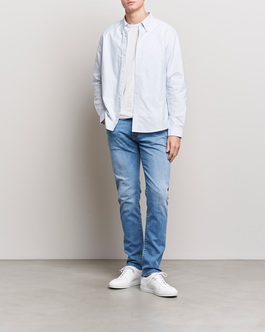 Herre | Jeans | Jacob Cohën | Nick Slim Fit Stretch Jeans Light Blue