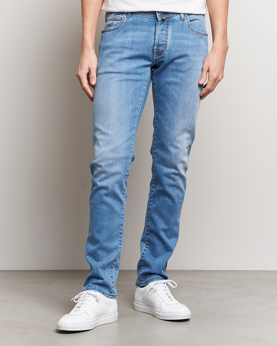 Herre |  | Jacob Cohën | Nick Slim Fit Stretch Jeans Light Blue