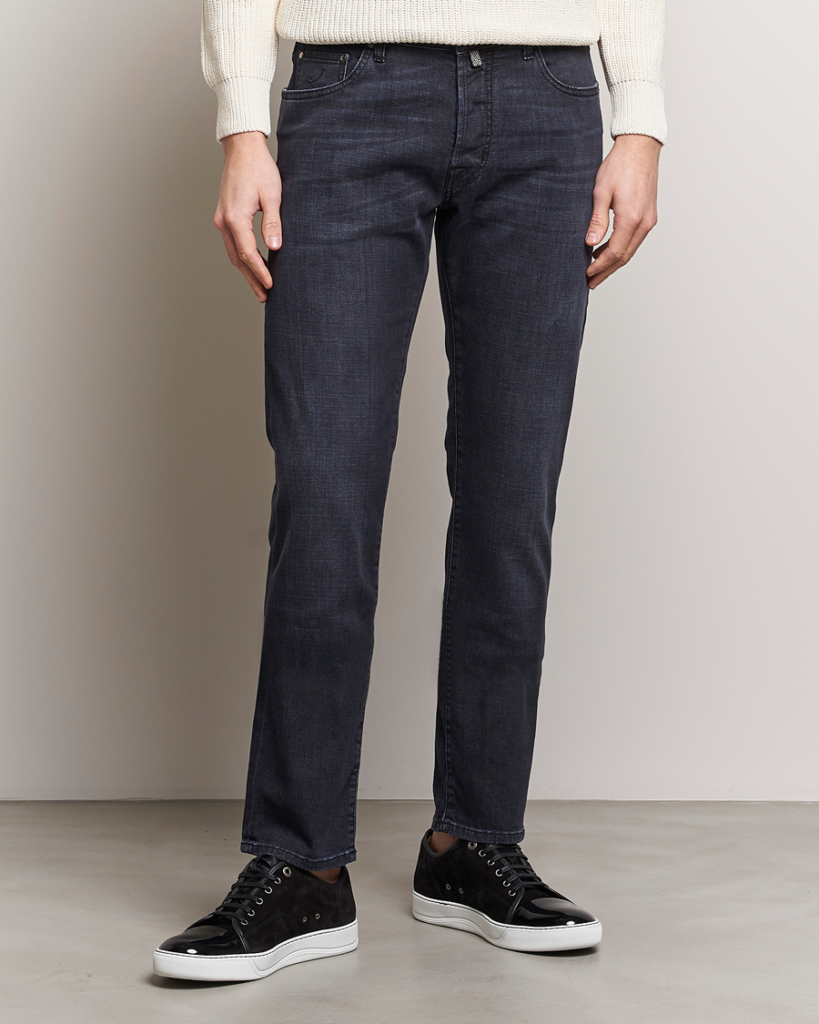 Herre | Grå jeans | Jacob Cohën | Bard Slim Fit Stretch Jeans Grey Black