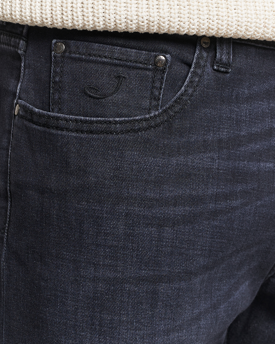 Herre | Jeans | Jacob Cohën | Bard Slim Fit Stretch Jeans Grey Black