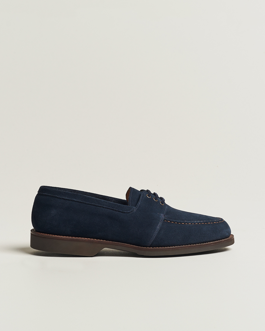 Herre | Crockett & Jones Falmouth Deck Shoes Ocean Suede | Crockett & Jones | Falmouth Deck Shoes Ocean Suede
