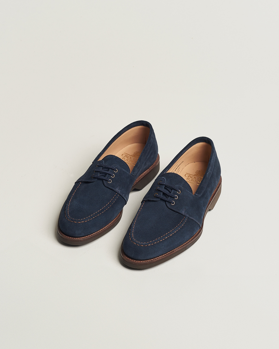 Herre | Crockett & Jones Falmouth Deck Shoes Ocean Suede | Crockett & Jones | Falmouth Deck Shoes Ocean Suede