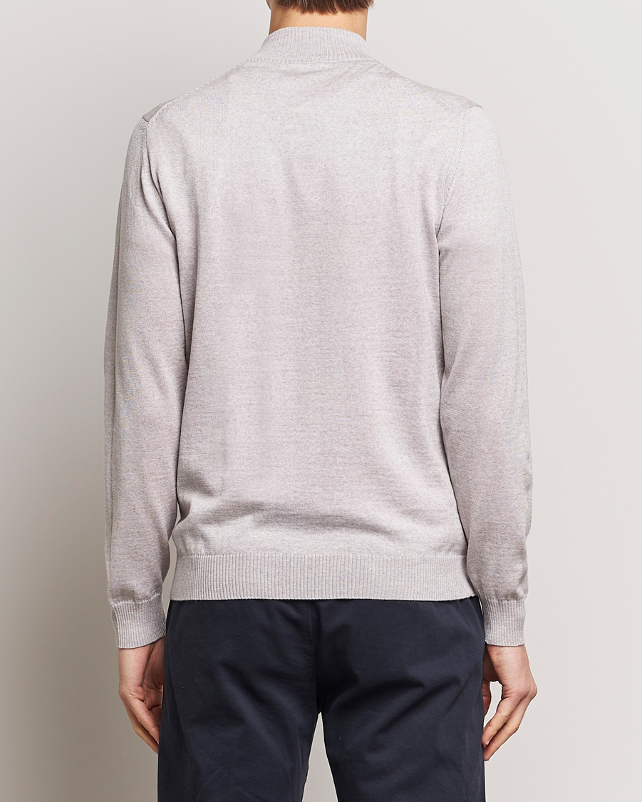 Herre | Trøjer | Stenströms | Merino Wool Half Zip Beige