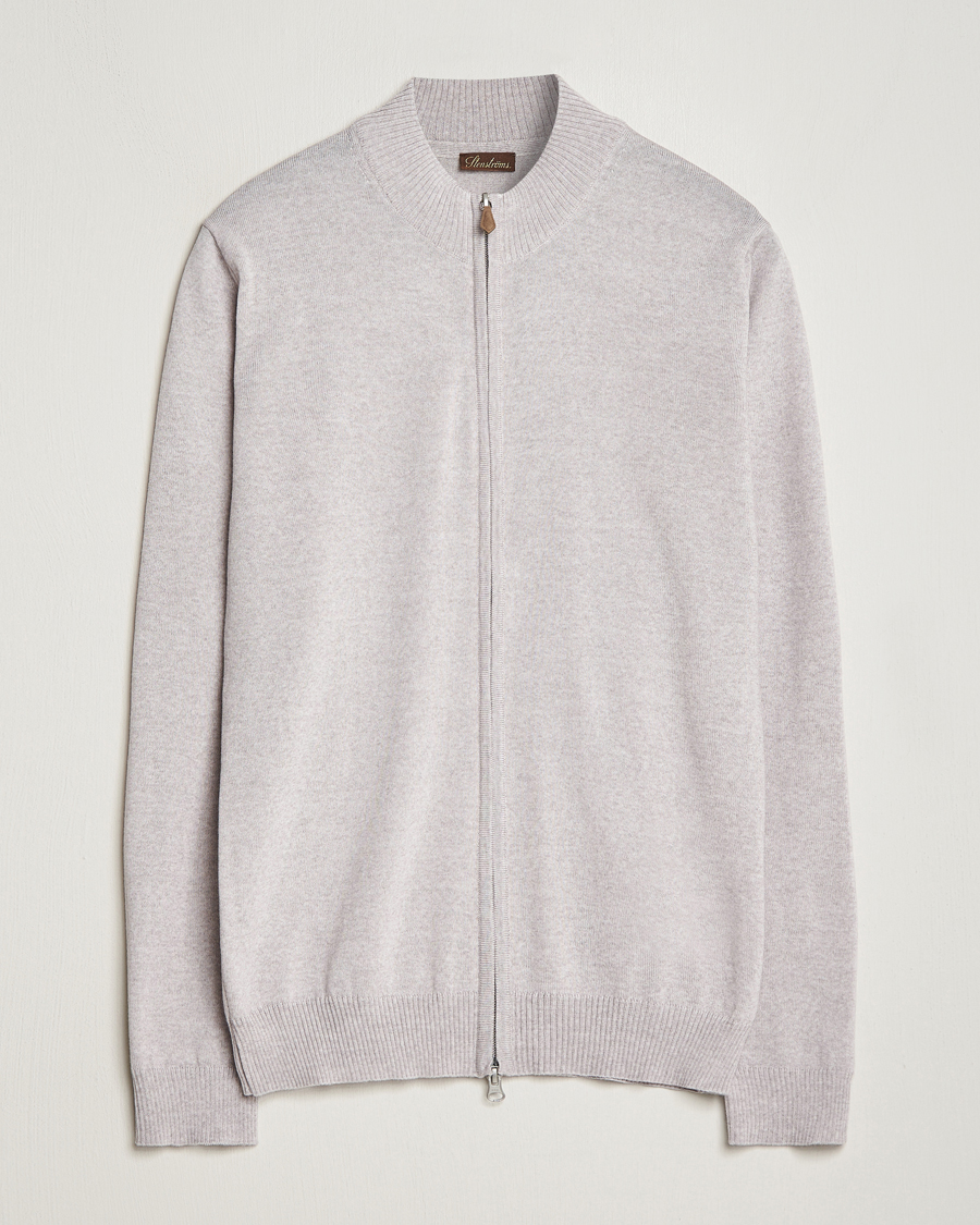 Herre | Trøjer | Stenströms | Merino Wool Full Zip Beige