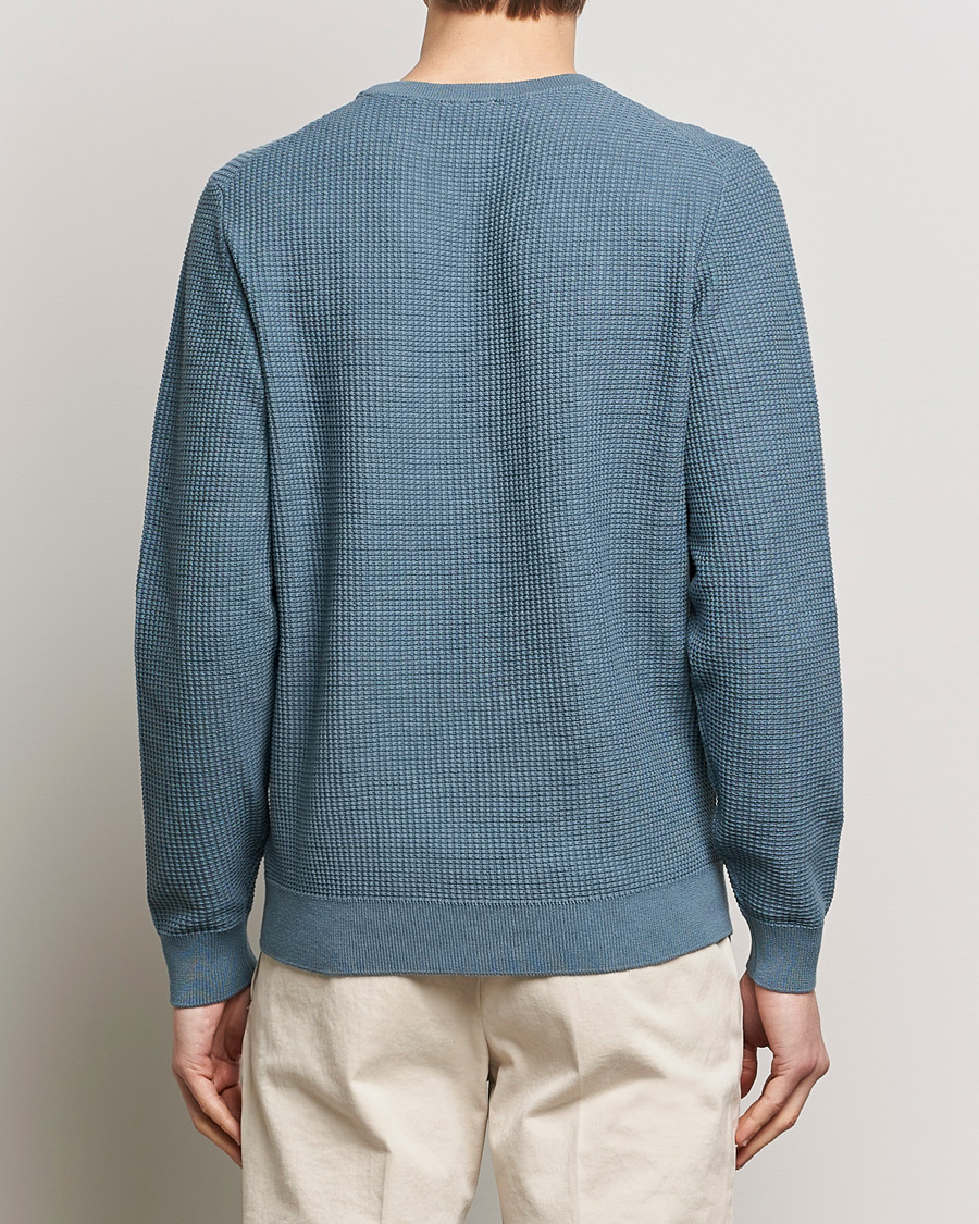 Herre | Trøjer | Stenströms | Organic Cotton Crew Neck Mid Blue