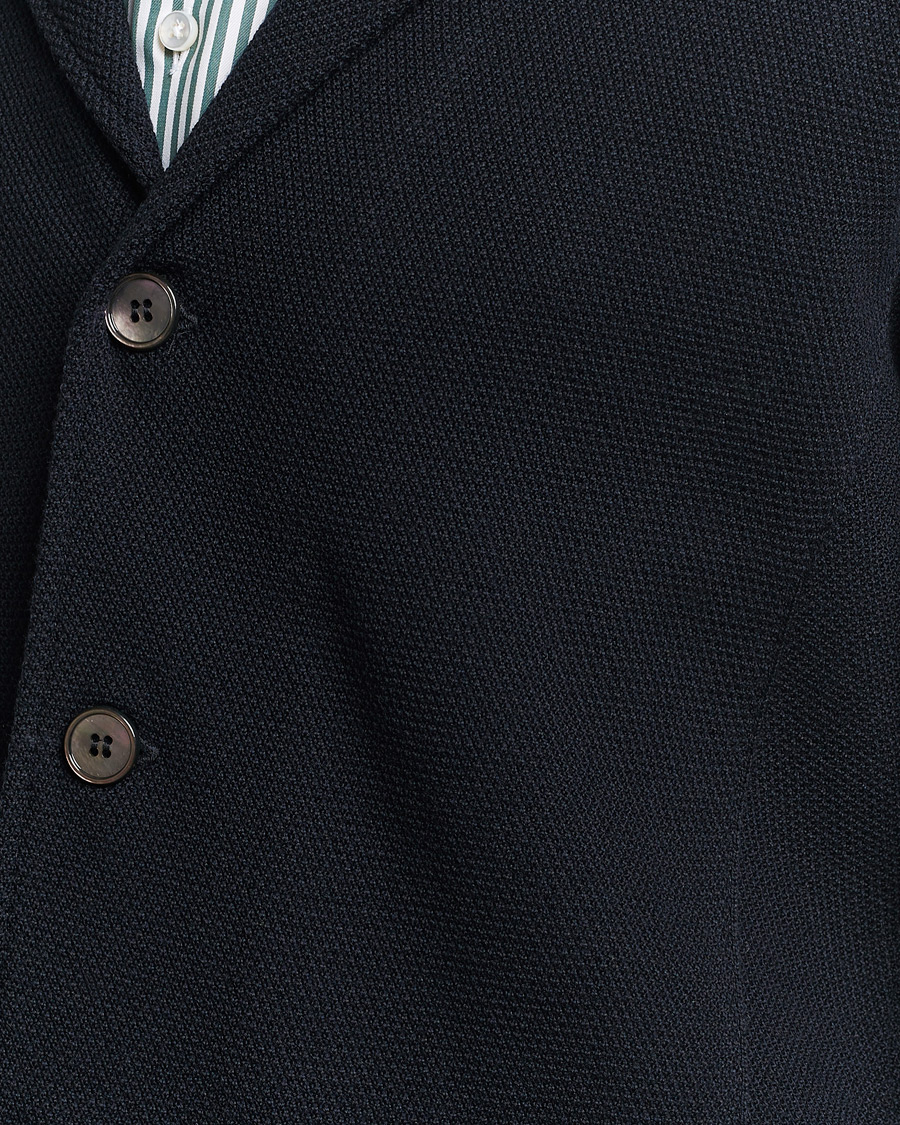 Herre | Blazere & jakker | Stenströms | Merino Wool Texture Knitted Blazer Navy