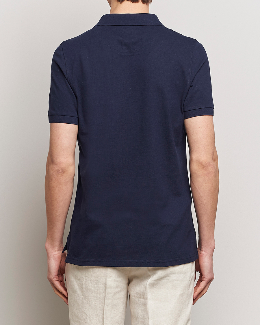 Herre | Polotrøjer | Stenströms | Organic Cotton Piquet Polo Shirt Navy
