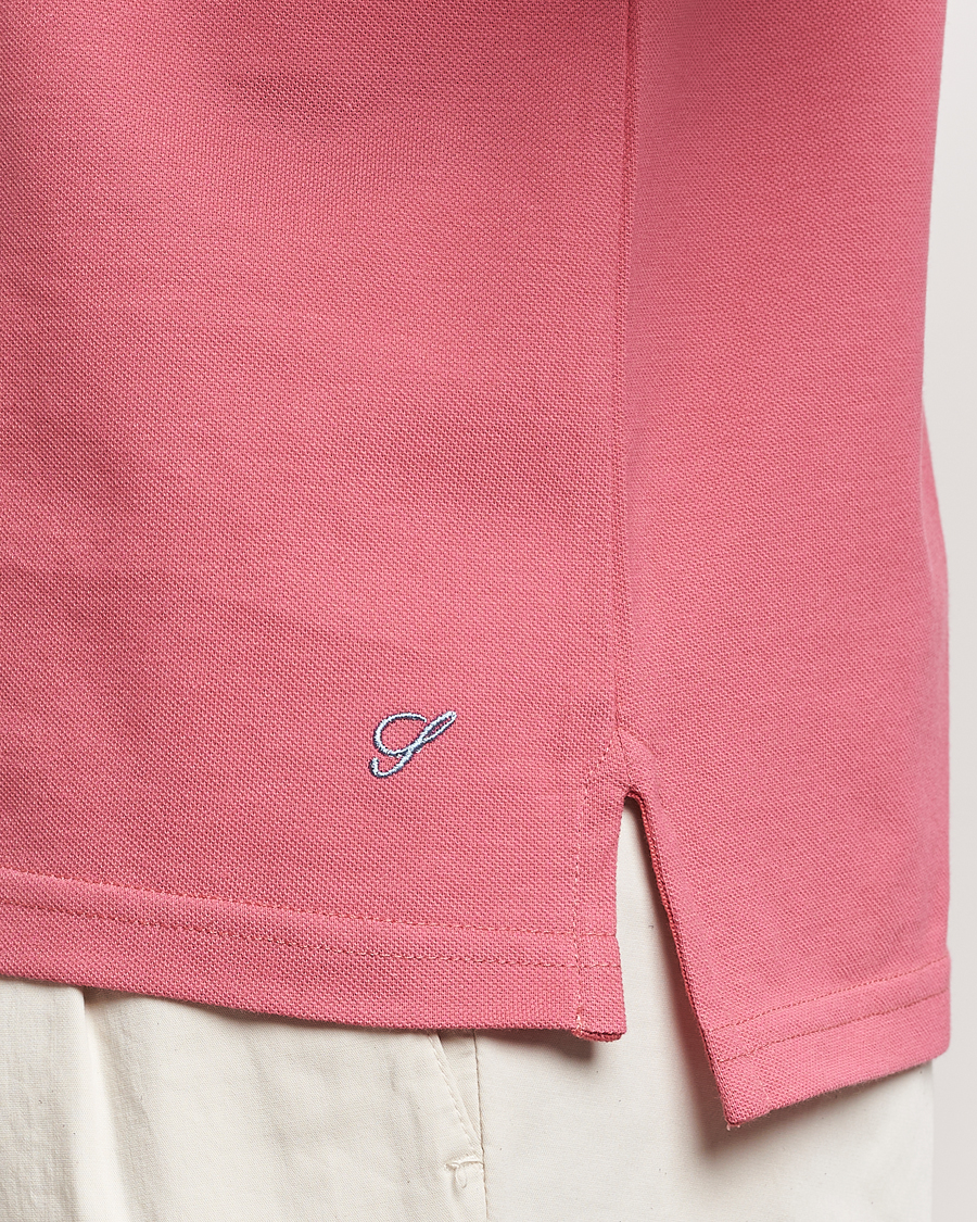 Herre | Polotrøjer | Stenströms | Organic Cotton Piquet Polo Shirt Rasperry