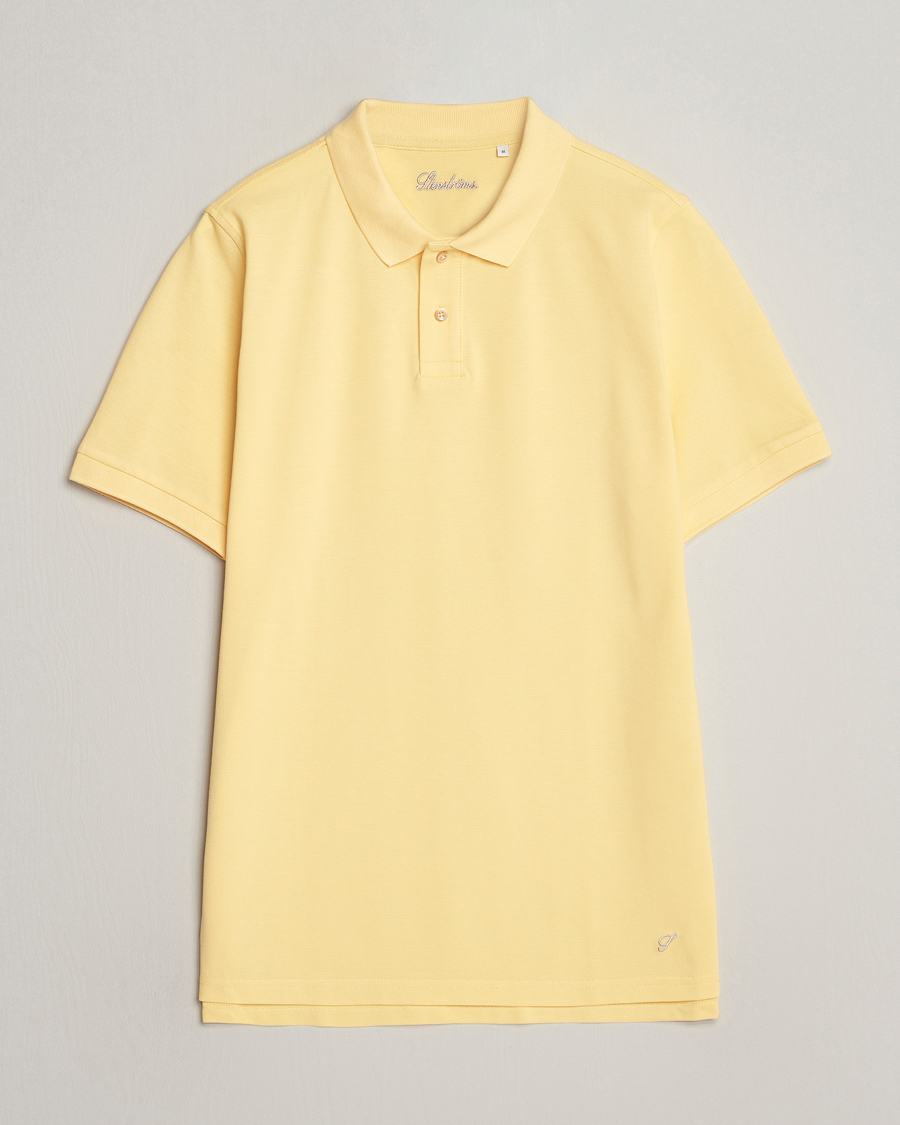 Herre | Polotrøjer | Stenströms | Organic Cotton Piquet Polo Shirt Yellow