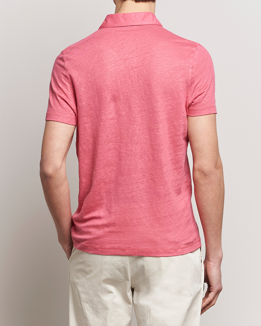 Herre | Polotrøjer | Stenströms | Linen Polo Shirt Rasperry