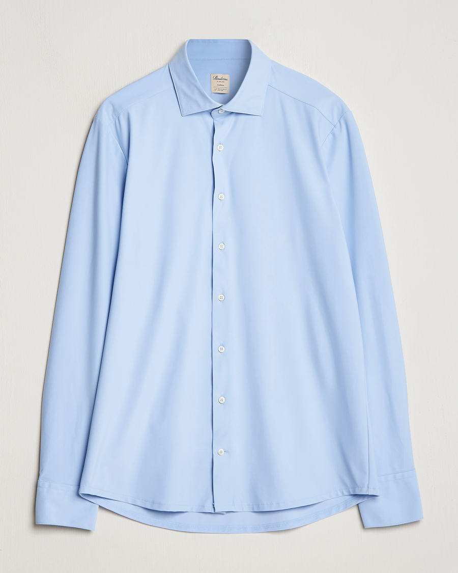 Herre | Skjorter | Stenströms | Slimline Cut Away 4-Way Stretch Shirt Light Blue